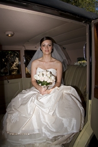 Wedding photograph - Bride in Limo